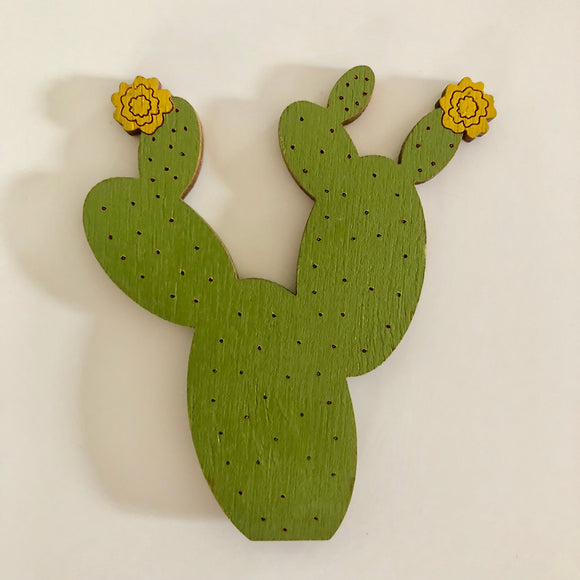 Prickly Pear with Yellow Flower