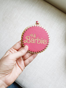 Hi Barbie Ornament